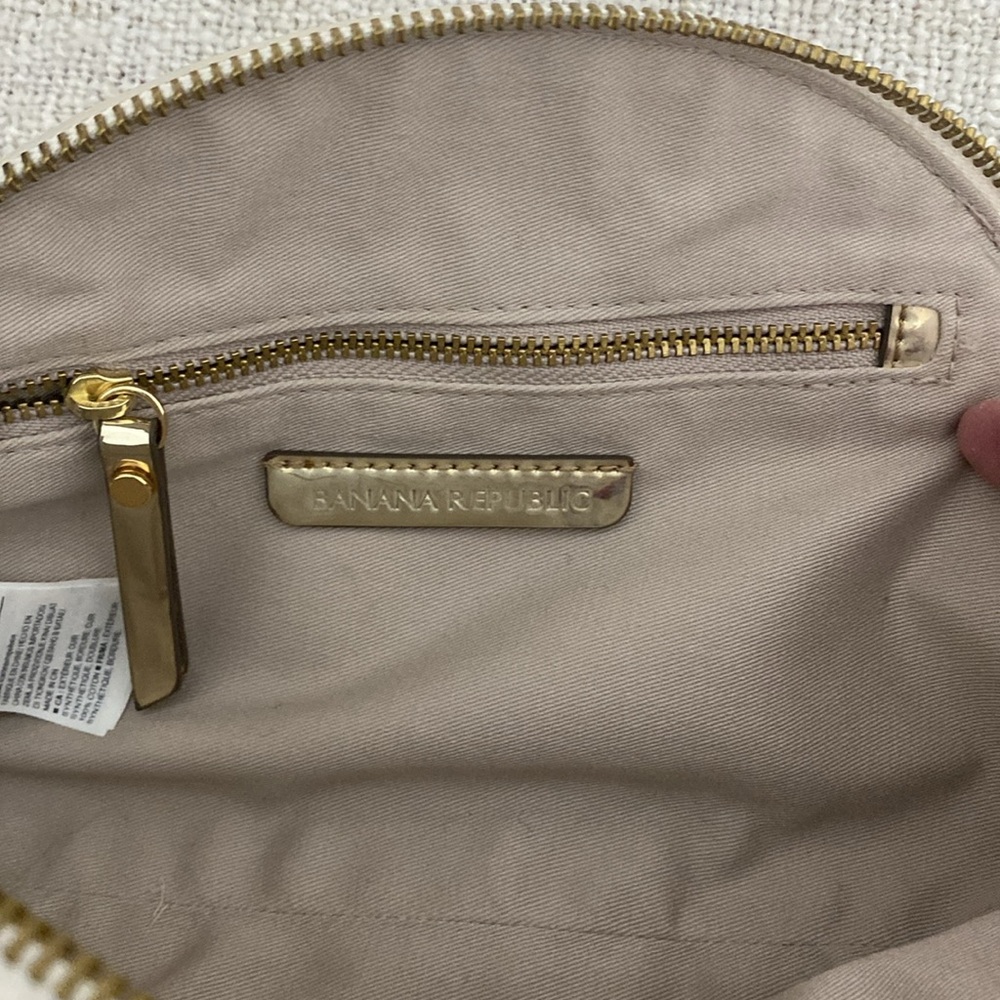 Banana Republic Blue/White Stripe with Pink Pineapple Print Clutch - Picture 6 of 13